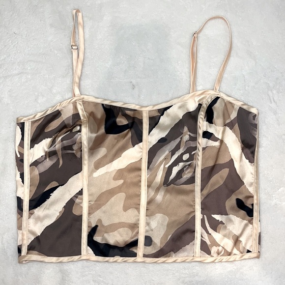 IAMGIA Evanthie bustier camo corset crop to Large L - Picture 2 of 4